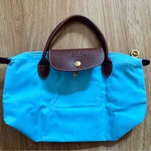 Longchamps Le Pliage Baby Blue Size S